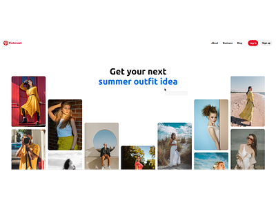 Pinterest home page clone