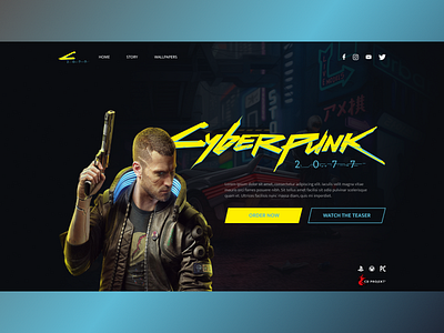 Cyberpunk 2077 cyberpunk cyberpunk 2077 landingpage ui web web design website