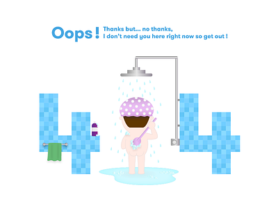 404, please get out! 404 bathroom error illustration lost sketch tbnt