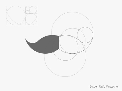 Mustache brand golden logo ratio