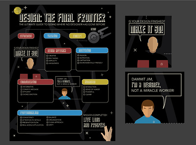 Design Process Infographic illustration star trek