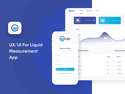 Liquid Measurement UI UX app branding design flat graphic design minimal typography ui ux vector