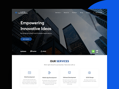 UI For Landing Page