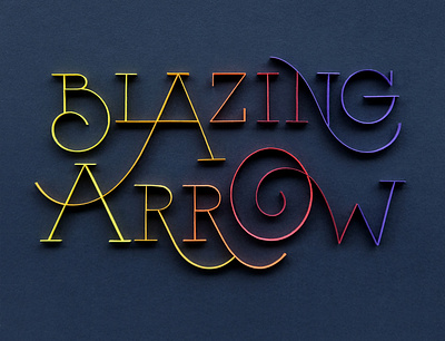 BlazingArrow design hand lettering illustration lettering paper art quilled paper art quilling tactile typography typography