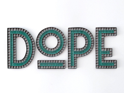 Dope design hand lettering illustration lettering paper art quilled paper art quilling tactile typography typography