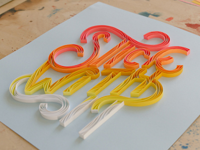Stick With It ad campaign design hand lettering illustration lettering paper art quilled paper art quilling tactile typography typography
