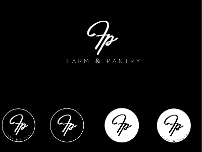 Farm and pantry classic logo minimal signature