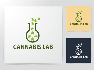 Cannabis lab logo beautiful branding design graphic design illustration logo logo design ui ux vector