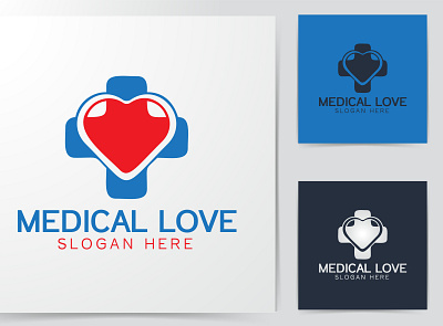 Medical love logo beautiful branding design graphic design illustration logo logo design ui ux vector
