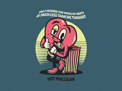 Hot Mulligan apparel band design illustration illustrator merch music pop punk t shirt vector