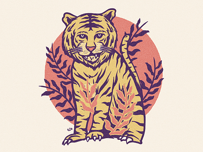 Just another cool tiger design illustration sticker tiger vector