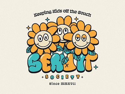 Send It Society - Sunflower apparel brand illustration illustrator merch streetwear vector