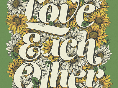 Unlock Hope - Love Each Other apparel each hope lettering love merch other sunflower unlock