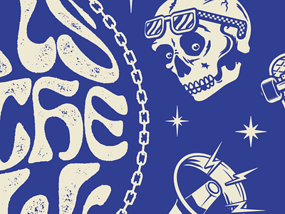 WIP apparel design illustration illustrator skateboard skull vector