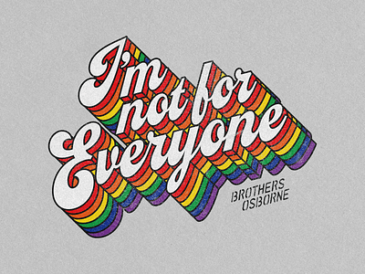 I'm not for everyone apparel band country merch music pride tour vector