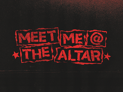 Meet Me @ The Altar apparel band distressed merch pop punk punk type vector