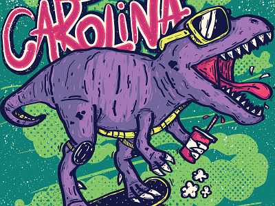 Breathe Carolina breathe carolina dinossaur event gig milk poster shake skate sunglasses t rex