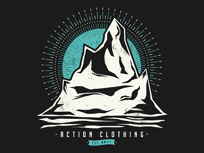 Everest everest glow ice mountain shirt sunburst vintage