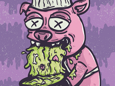 Brokencyde bones brokencyde chef gig heart pig poster slime throwup tour