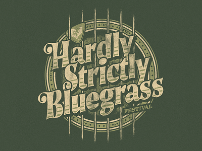 Hardly Strictly Bluegrass bluegrass design festival guitar merch music new orleans nola san francisco vector