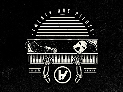 Twenty One Pilots fanart clique fan art illustration skeleton twenty one pilots vector