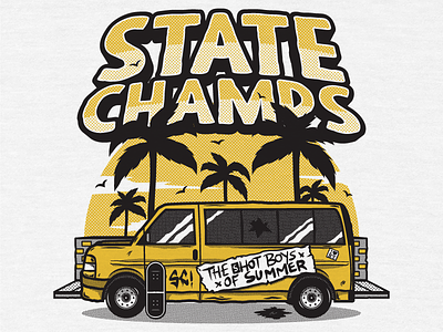 State Champs halftone new york palm pop punk skateboard state champs summer tour trees van vintage