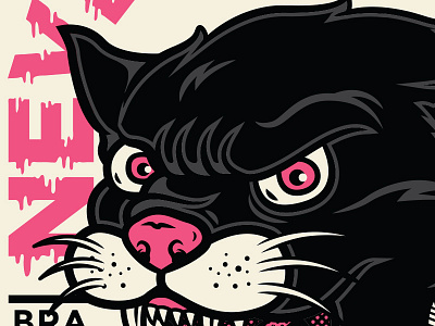 Black Panther 011 apparel band brazil halftone merch panther pop punk rage vector