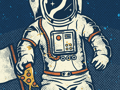 Astro album cover astronauta pizza pop punk space