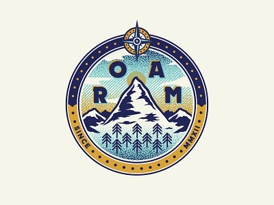 R O A M apparel for sale merch mountain nature pop punk roam t shirt vector