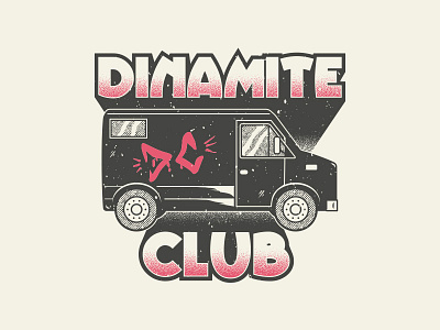 Dinamite Club - Van apparel band car dinamite club estaiada illustrator merch merchan pop punk sao paulo spray van
