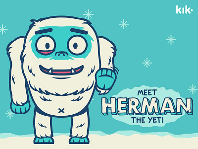 Herman the Yeti - Kik Messenger Sticker Pack