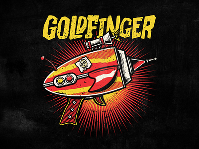Goldfinger - Ray Gun band goldfinger gun halftone merch ray skull t shirt vector vintage