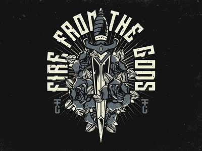 Fire From the Gods - Dagger apparel band illustration merch metal rise records tattoo vans warped tour