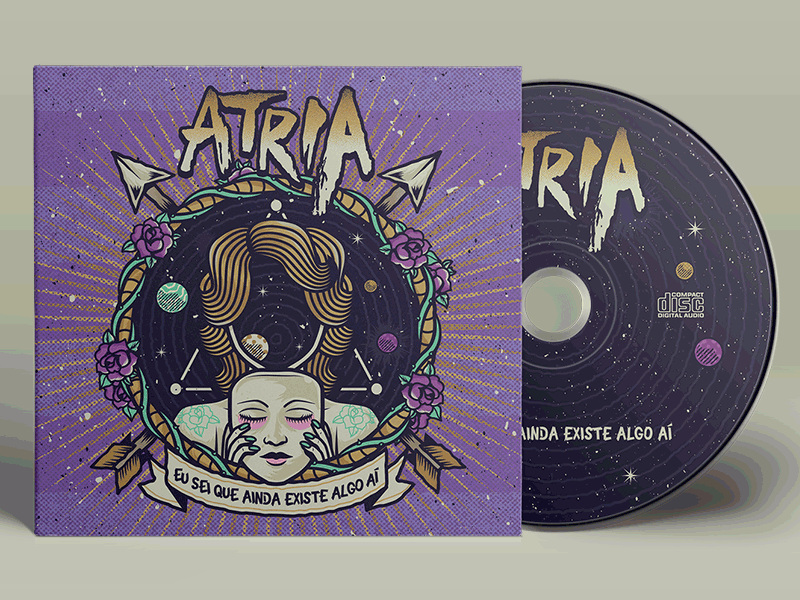 Atria album atria cover girl music pop punk roses tattoo universe