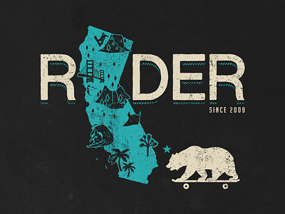 Rider – California bear california flag los angeles rider san diego skateboard yosemite