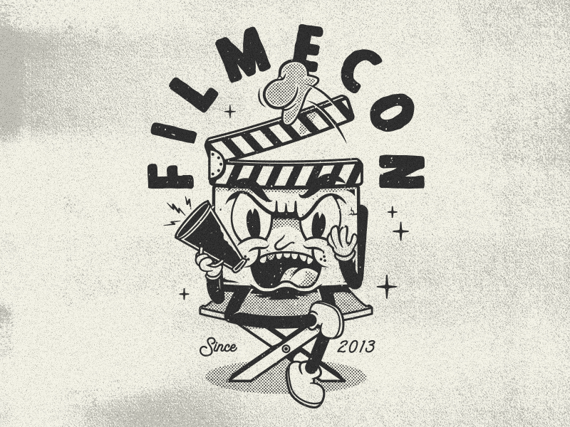 FilmeCon retro vintage character cartoon video filmecon merch apparel