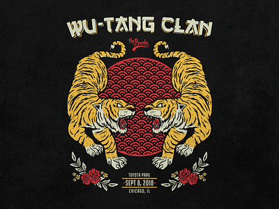 Wu-Tang Clan chicago flower hiphop oriental rap tiger vector wutang wutangclan