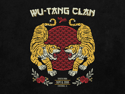 Wu-Tang Clan chicago flower hiphop oriental rap tiger vector wutang wutangclan