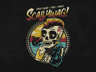 Scallywag! bad religion beer festival pennywise pirate punk rock rancid scallywag skull vector