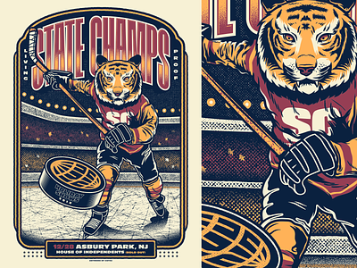 State Champs - Holiday Posters 2018 gig poster halftone music new jersey new york pop punk silkscreen state champs vector
