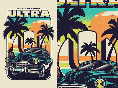 Ultra Music Festival 19 apparel car festival merchandise miami music print ultra umf19 vintage