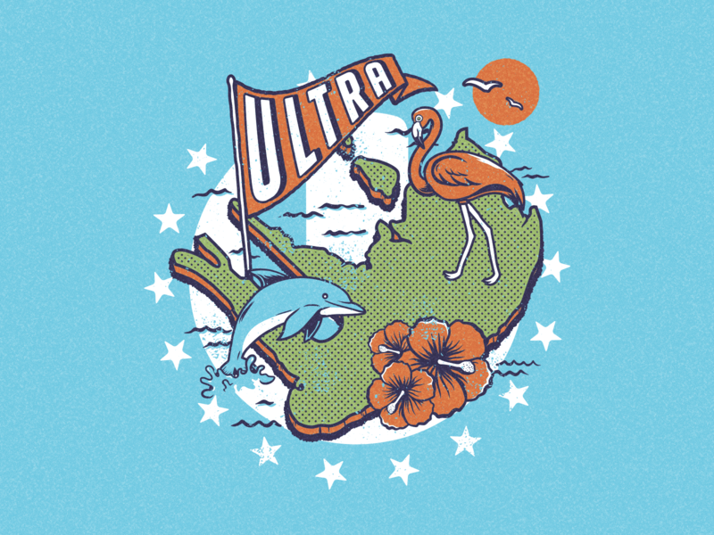 Ultra Music Festival 19 apparel dolphin edm festival flamingo merch merchandise miami music summer ultra virginia key