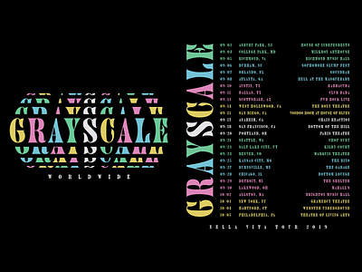 Grayscale - Worldwide band grayscale merch poppunk tee tour vector worldwide