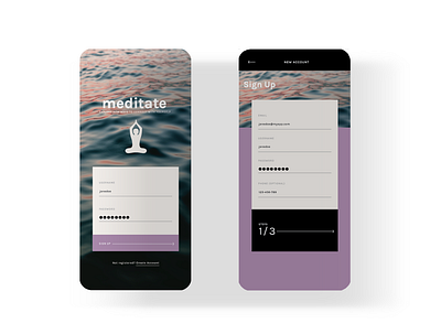 Daily UI Challenge 001 - Sign Up Form app app design branding challenge dailyui dailyui 001 dailyuichallenge design graphic design illustrator mockup signup typography