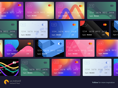 Virtual Credit Card UI KIT by Indranil Paul on Dribbble