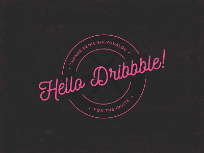 Hello Dribbble! design dribbble first invitation invite shot thanks