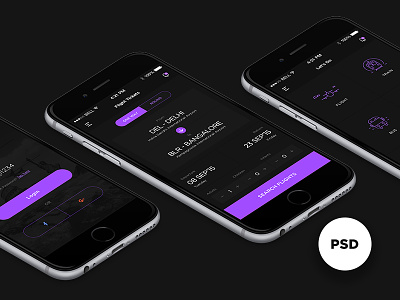 Let's Go Travel App - Free PSD app concept free freebie holiday hotels ios kit psd travel ui ux