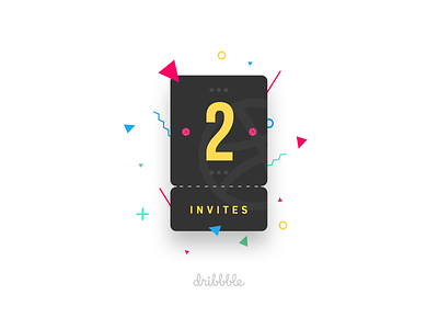 Dribbble Invites Give Away 2x away dribbble give giveaway invitation invite play ticket welcome