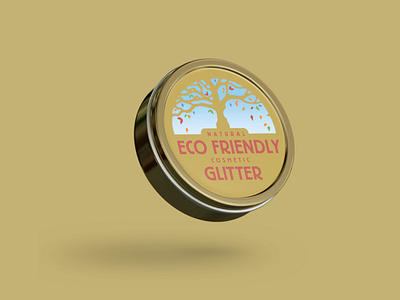 Natural Earth Paint Glitter Label: Gold