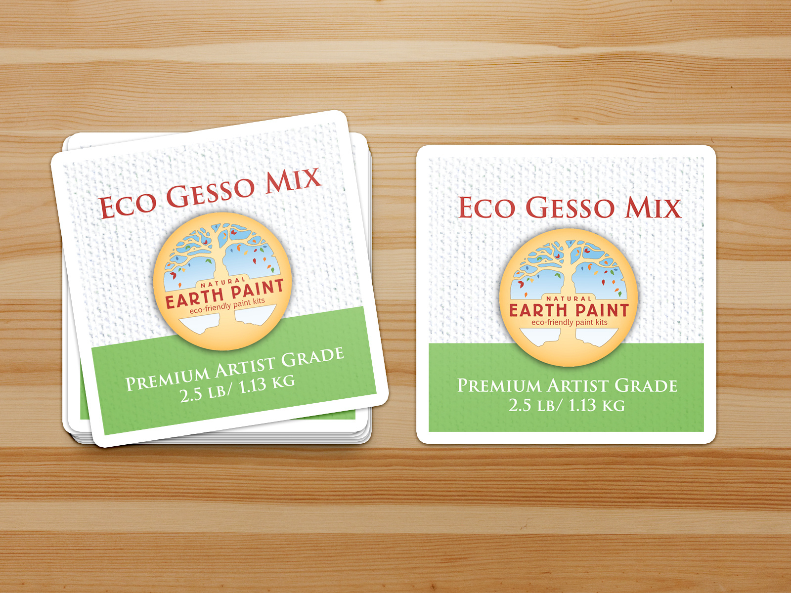 Natural Earth Paint Gesso Labels for Art Supply Packaging by Tyler DeGraaf on Dribbble